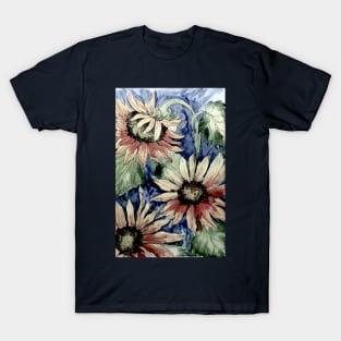 Sunflowers Watercolor Painting T-Shirt